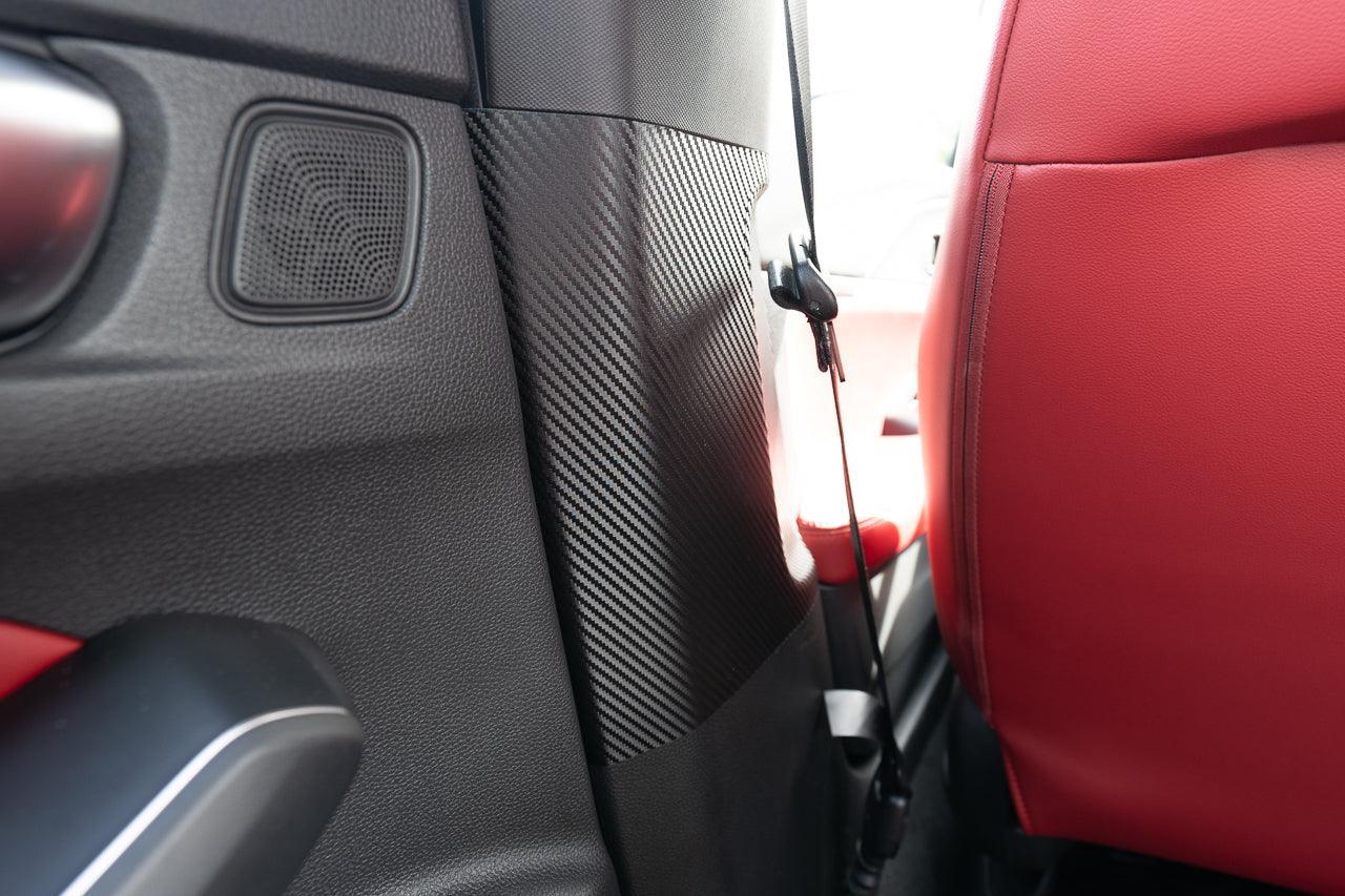 3D Carbon Fiber Seatbelt Trim Protector - 2023+ Integra / 2022+ Civic - 23INTSBTRIM-3DB-  DRIVEN - 5