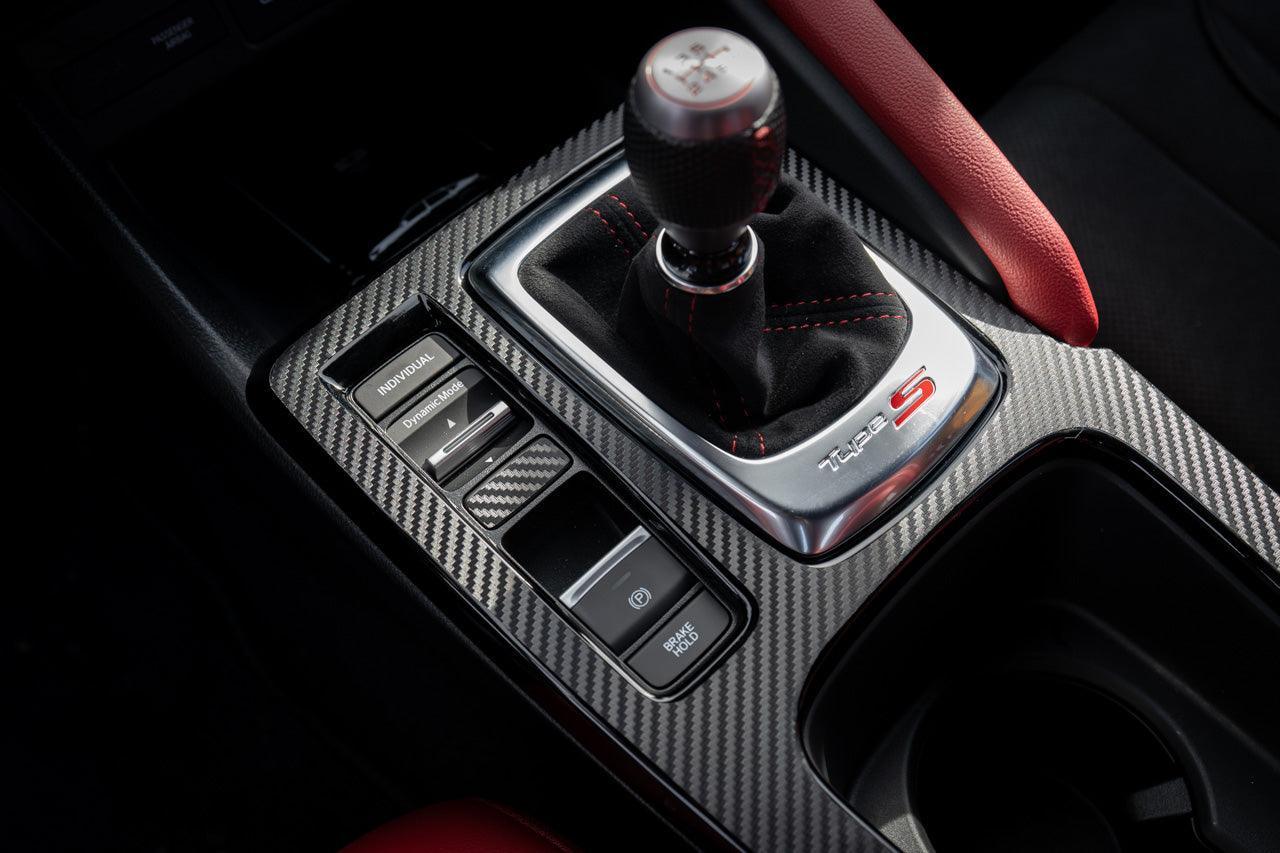 3D Carbon Fiber Manual Shifter Trim Overlay - 2023+ Integra 6MT / 2022+ Civic 6MT - 23INT6MTSHIFTER-3DB-  DRIVEN - 3