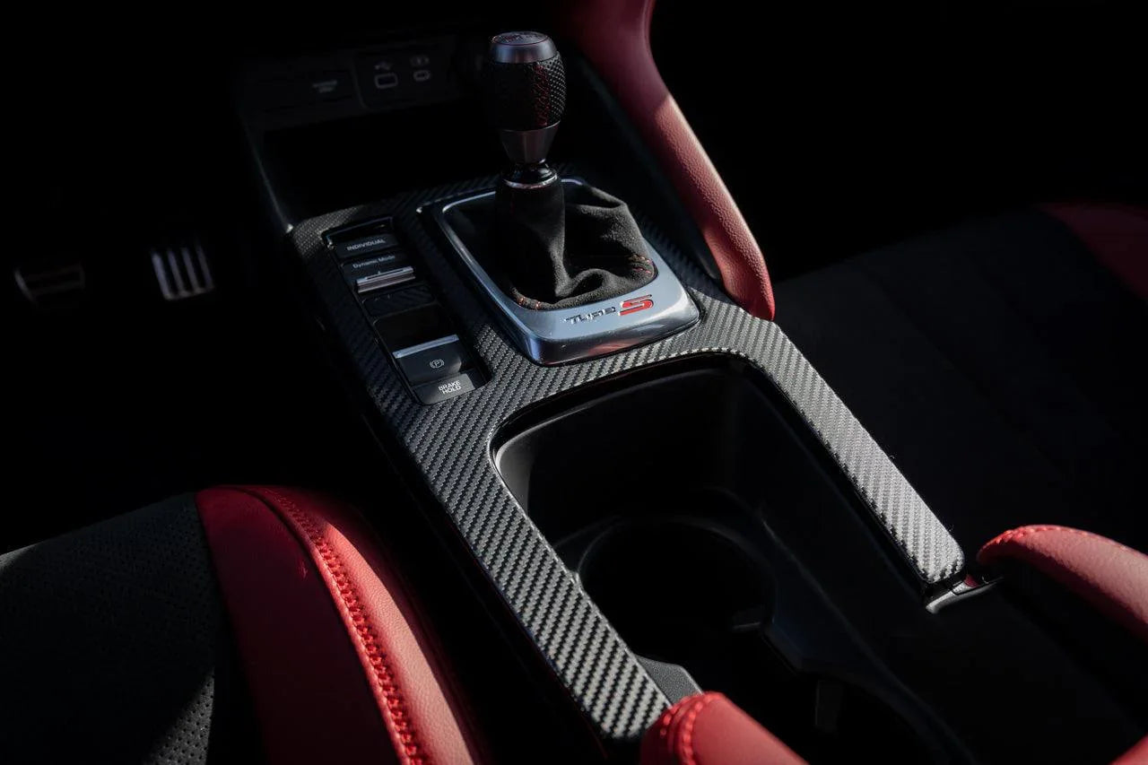 3D Carbon Fiber Manual Shifter Trim Overlay - 2023+ Integra 6MT / 2022+ Civic 6MT - 23INT6MTSHIFTER-3DB-  DRIVEN - 8