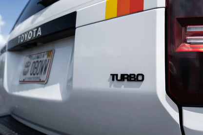 TURBO Acrylic Laser Series Tailgate Badge - 2024+ Land Cruiser / Tacoma / 2025+ 4Runner - 24LC250-TURBO-  DRIVEN - 1