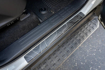 Topographic Door Sill Overlays / Protectors - 2024 Land Cruiser / GX 550 - 24LC250SILL-CL-24LC250SILL-COOL-  DRIVEN - 1
