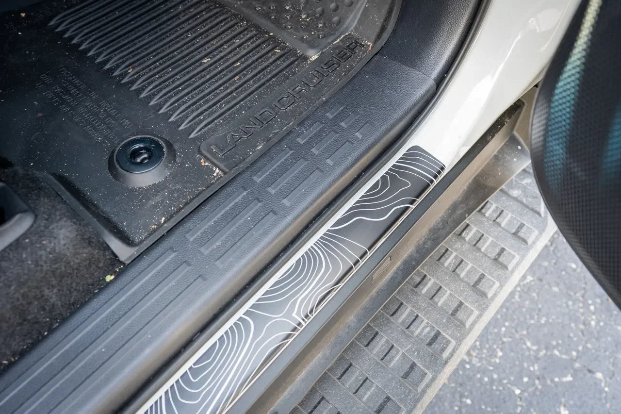Topographic Door Sill Overlays / Protectors - 2024 Land Cruiser / GX 550 - 24LC250SILL-CL-24LC250SILL-COOL-  DRIVEN - 2