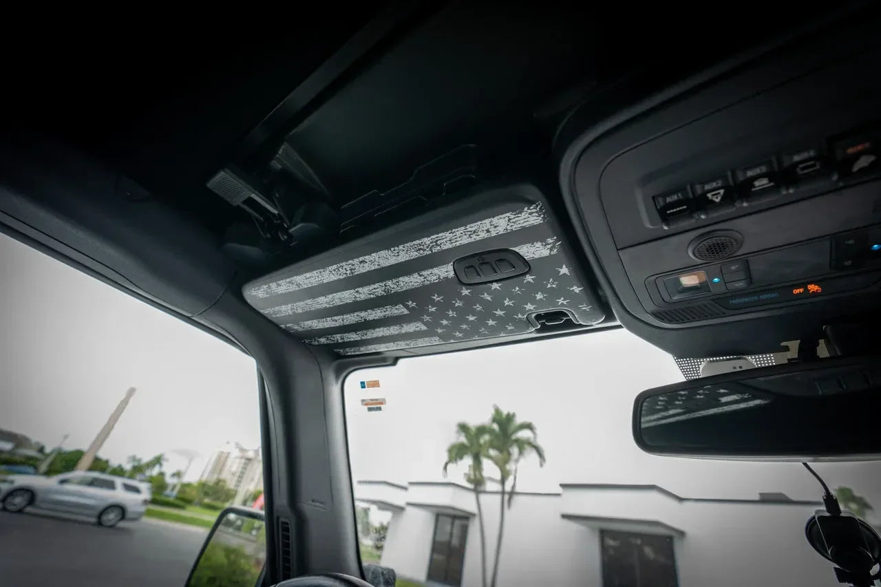 Freedom Series Sun Visor Overlays (Printed Series) - 2021+ Bronco - 21BRNVISORFULLFREE-BWNHL-21BRNVISORFULLFREE-BWHL-21BRNVISORFULLFREE-TBLNHL-21BRNVISORFULLFREE-TBLHL-21BRNVISORFULLFREE-TRLNHL-  DRIVEN - 1