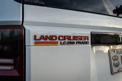 "Land Cruiser" Rear Tailgate Emblem Overlays - 2024+ Land Cruiser - 24LC250-RT-LC-WH-24LC250-RT-LC-MB-24LC250-RT-LC-BL-24LC250-RT-LC-GR-24LC250-RT-LC-OR-  DRIVEN - 3
