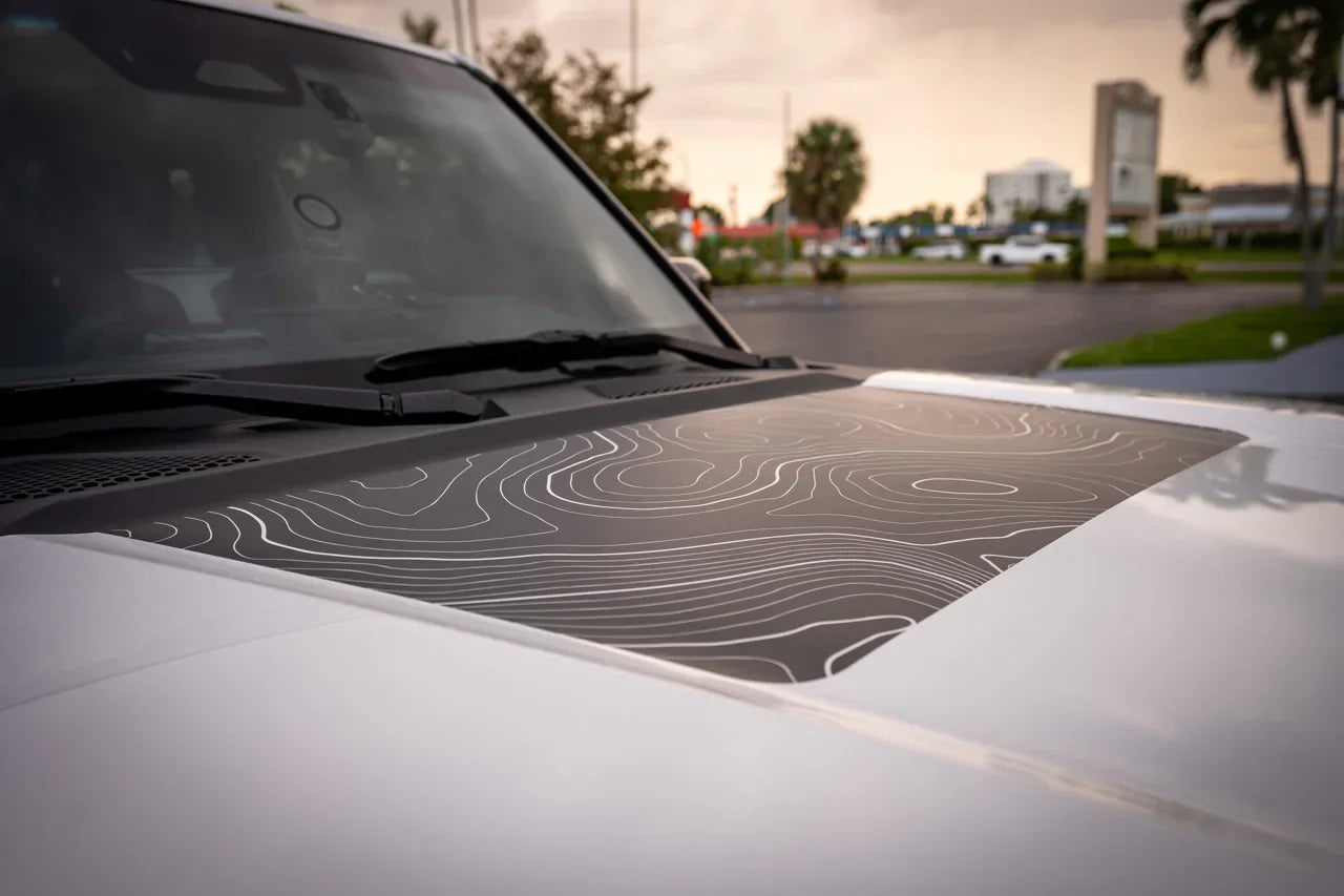 Topographic Hood Overlay (Printed Series) - 2024+ Land Cruiser - 24LCHD-TP-24LCHD-TPX2-  DRIVEN - 1
