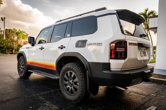 Topographic Map Fuel Door Overlay - 2024+ Land Cruiser / GX 550 - 24LCFUEL-TP.CL-  DRIVEN - 2