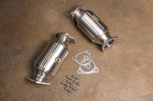 Chevy Corvette C8 / C8 Z06 400 Cell Catted Downpipes - CHEV.C8.FF.400C.BR-  DRIVEN - 1