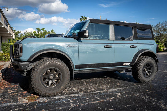 Solid Color Upper Door Spear Stripe Kit - 2021+ Bronco 4 Door (non-Raptor) - 21BRNDOORSPEAR-BAD-21BRNDOORSPEAR-GB-21BRNDOORSPEAR-MB-21BRNDOORSPEAR-BL-21BRNDOORSPEAR-BRZ-  DRIVEN - 1