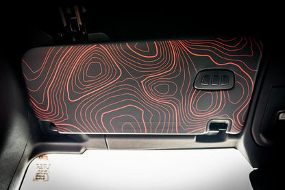 Topographic Interior Sun Visor Overlays - 2024+ Ranger Raptor (with Homelink) - 24RANGERVISORFULL-TPAMBL-24RANGERVISORFULL-TPA51L-24RANGERVISORFULL-TPAZL-24RANGERVISORFULL-TPBOL-24RANGERVISORFULL-TPCGL-  DRIVEN - 11