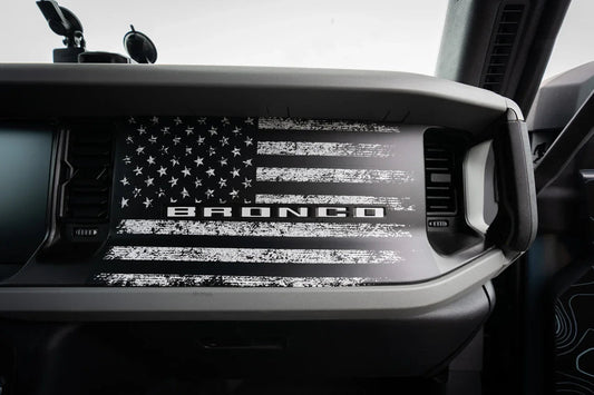 Freedom Series American Flag Dash Overlay - 2021+ Bronco - 21BRNDASH3FREE-BW-sku-49914594984255-21BRNDASH3FREE-TBL-21BRNDASH3FREE-TRL-21BRNDASH3FREE-TGL-  DRIVEN - 1