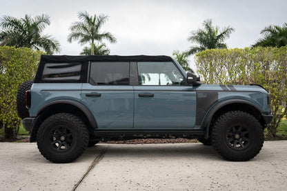 Solid Color Upper Door Spear Stripe Kit - 2021+ Bronco 4 Door (non-Raptor) - 21BRNDOORSPEAR-BAD-21BRNDOORSPEAR-GB-21BRNDOORSPEAR-MB-21BRNDOORSPEAR-BL-21BRNDOORSPEAR-BRZ-  DRIVEN - 6