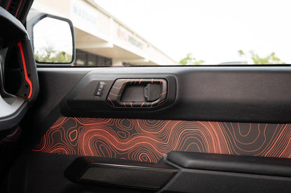 Topo Interior Door Handle Overlays - 2021+ Bronco - 21BRNINTHANDLE-TPAMBL-21BRNINTHANDLE-TPA51L-21BRNINTHANDLE-TPAZL-21BRNINTHANDLE-TPBOL-21BRNINTHANDLE-TPCGL-  DRIVEN - 2