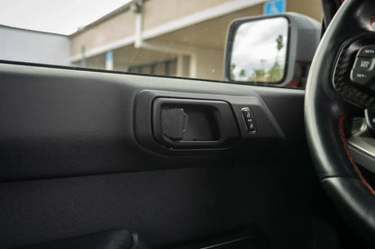 Solid Color Interior Door Handle Overlays (Printed Series) - 2021+ Bronco - 21BRNINTHANDLE-MB-21BRNINTHANDLE-GB-21BRNINTHANDLE-WHM-21BRNINTHANDLE-WHG-21BRNINTHANDLE-AMBM-  DRIVEN - 4