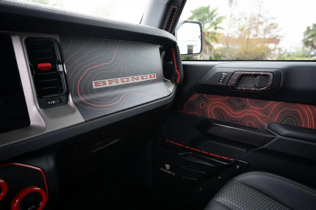 Topo 3 Piece Dash Kit (Printed Series) - 2021+ Bronco - 21BRNDASH3PC-TPAMBL-21BRNDASH3PC-TPA51L-21BRNDASH3PC-TPAZL-21BRNDASH3PC-TPCGL-21BRNDASH3PC-TPCBNL-  DRIVEN - 9