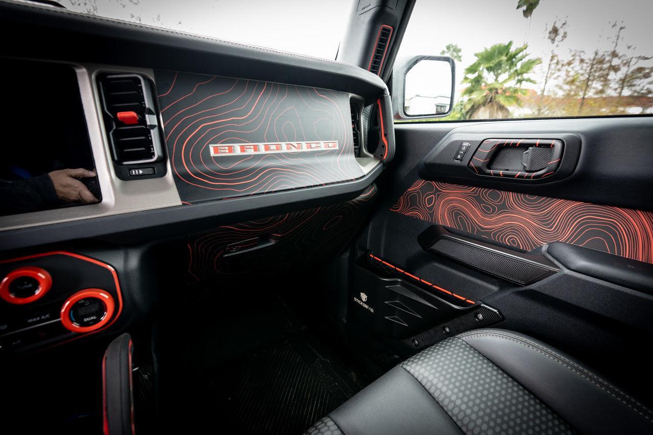 Topo 3 Piece Dash Kit (Printed Series) - 2021+ Bronco - 21BRNDASH3PC-TPAMBL-21BRNDASH3PC-TPA51L-21BRNDASH3PC-TPAZL-21BRNDASH3PC-TPCGL-21BRNDASH3PC-TPCBNL-  DRIVEN - 14