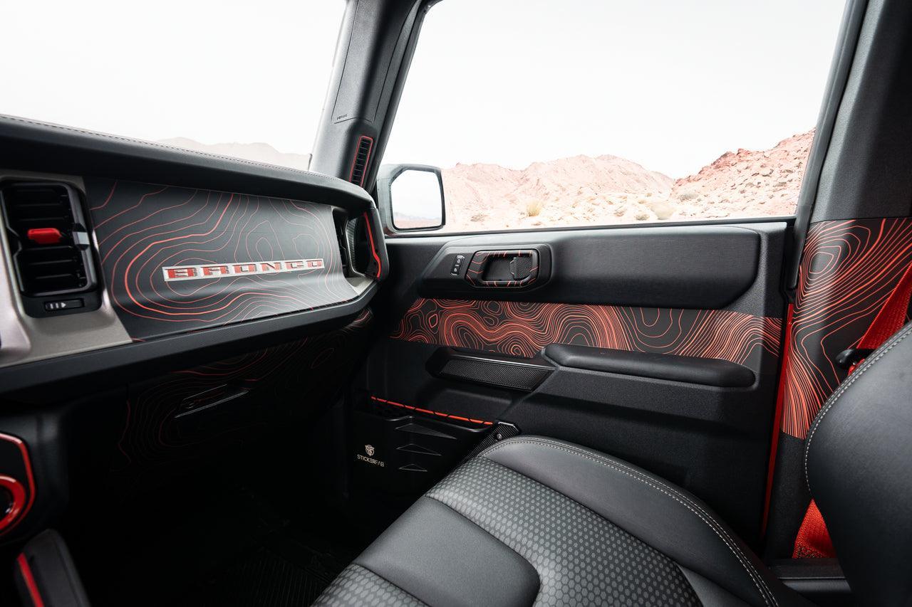 Topo 3 Piece Dash Kit (Printed Series) - 2021+ Bronco - 21BRNDASH3PC-TPAMBL-21BRNDASH3PC-TPA51L-21BRNDASH3PC-TPAZL-21BRNDASH3PC-TPCGL-21BRNDASH3PC-TPCBNL-  DRIVEN - 4