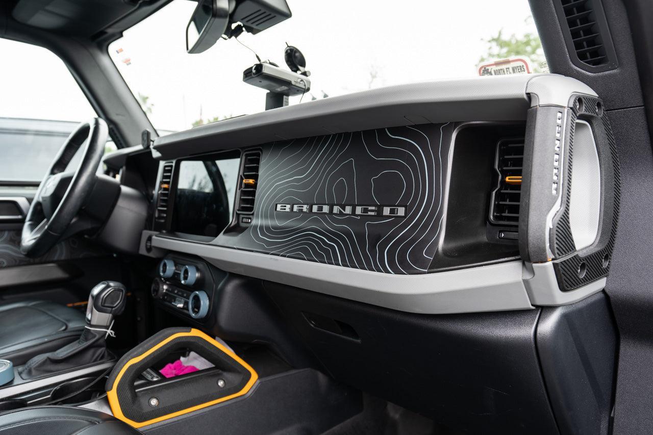 Topo 3 Piece Dash Kit (Printed Series) - 2021+ Bronco - 21BRNDASH3PC-TPAMBL-21BRNDASH3PC-TPA51L-21BRNDASH3PC-TPAZL-21BRNDASH3PC-TPCGL-21BRNDASH3PC-TPCBNL-  DRIVEN - 16