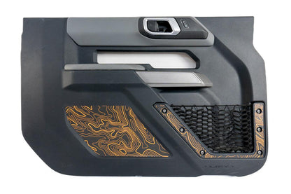 Topo Front Door Net Trim Overlay Kit (Printed Series) - 2021+ Bronco - 21BRNFTNET-TPAMBL-21BRNFTNET-TPA51L-21BRNFTNET-TPAZL-21BRNFTNET-TPCGL-21BRNFTNET-TPCBNL-  DRIVEN - 3