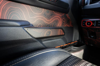 Topo Interior Front Door Grab Handle Overlay Kit (Printed + Laser Series) - 2021+ Bronco - 21BRNGRABFRDR-TPAMBL-21BRNGRABFRDR-TPA51L-21BRNGRABFRDR-TPAZL-21BRNGRABFRDR-TPCGL-21BRNGRABFRDR-TPCBNL-  DRIVEN - 5