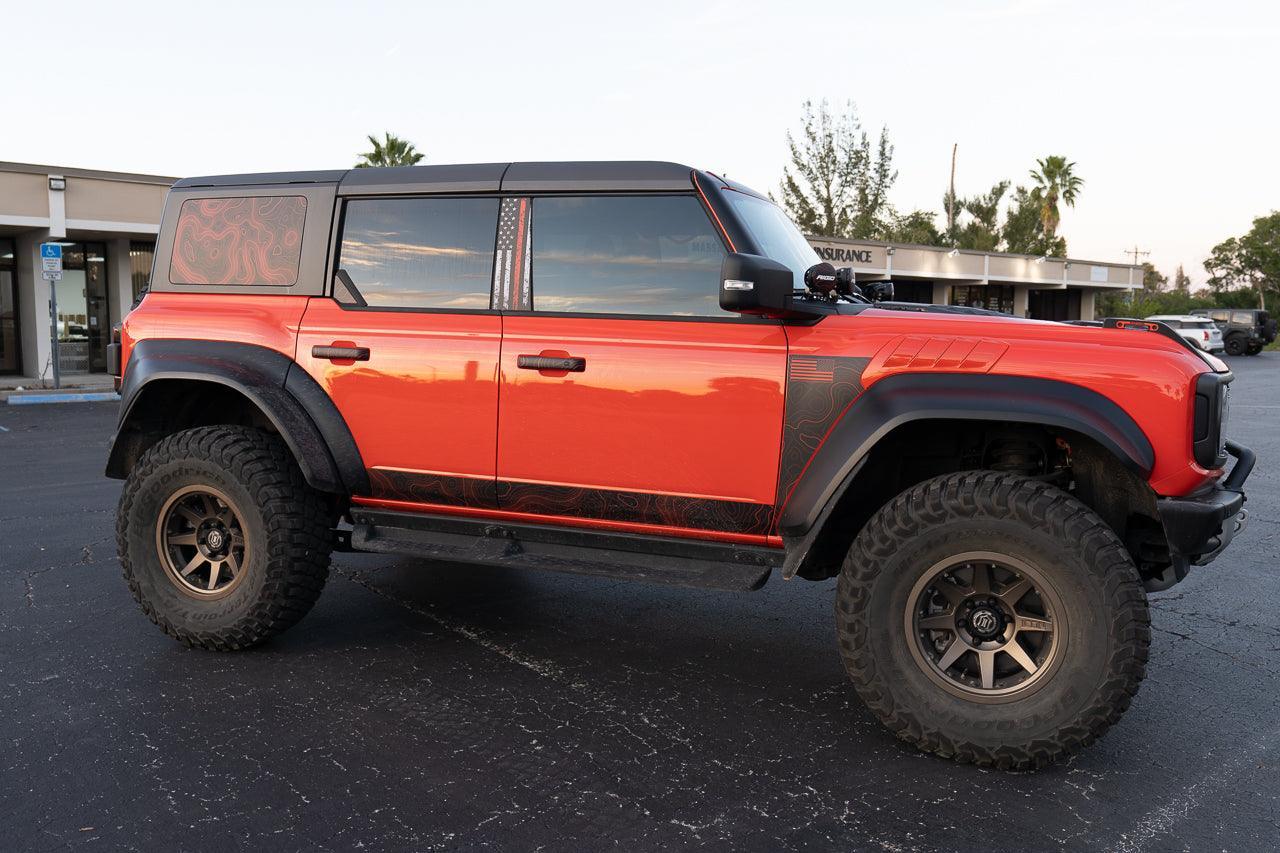 Topo Hardtop Side Window Overlays - 2021+ Bronco 4 Door - 21BRONCO4DRHDTP-TPAMB-21BRONCO4DRHDTPP-TPAMB-21BRONCO4DRHDTP-TPA51L-21BRONCO4DRHDTPP-TPA51L-21BRONCO4DRHDTP-TPAZL-  DRIVEN - 7