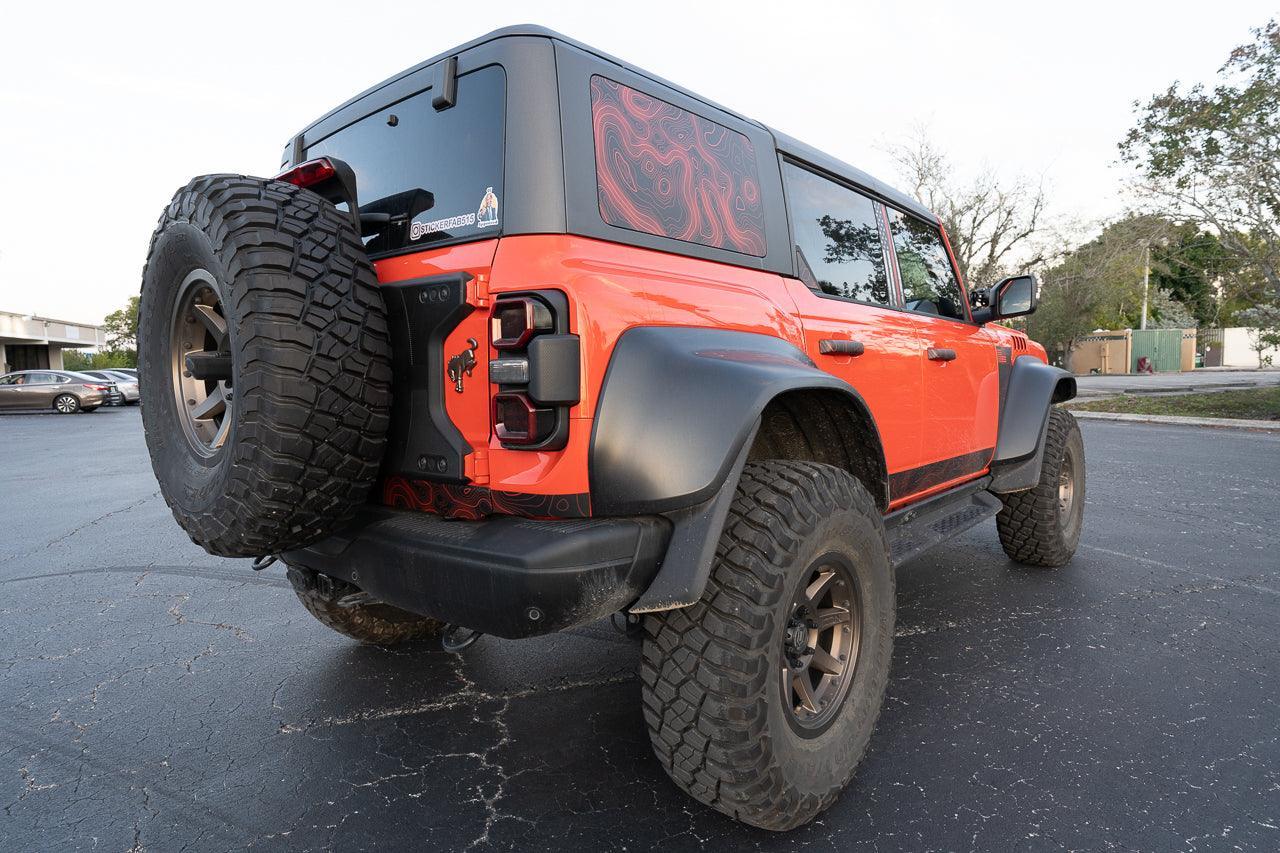 Topo Hardtop Side Window Overlays - 2021+ Bronco 4 Door - 21BRONCO4DRHDTP-TPAMB-21BRONCO4DRHDTPP-TPAMB-21BRONCO4DRHDTP-TPA51L-21BRONCO4DRHDTPP-TPA51L-21BRONCO4DRHDTP-TPAZL-  DRIVEN - 12