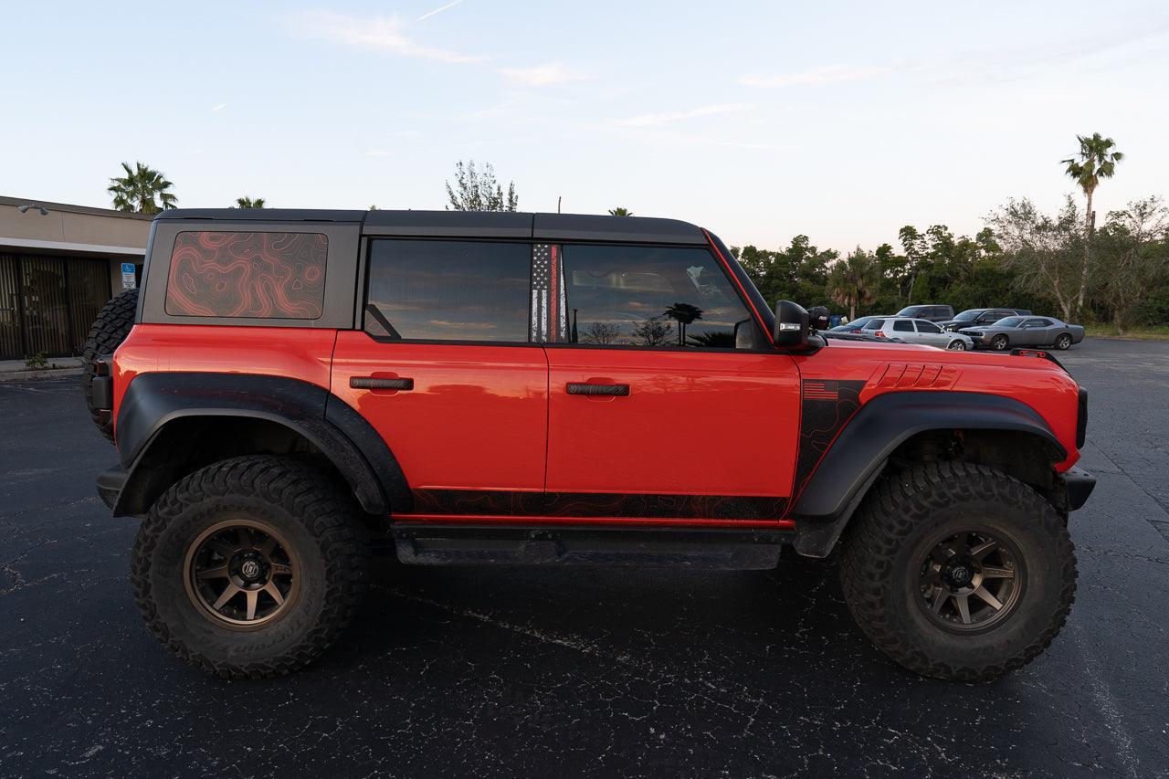 Topo Hardtop Side Window Overlays - 2021+ Bronco 4 Door - 21BRONCO4DRHDTP-TPAMB-21BRONCO4DRHDTPP-TPAMB-21BRONCO4DRHDTP-TPA51L-21BRONCO4DRHDTPP-TPA51L-21BRONCO4DRHDTP-TPAZL-  DRIVEN - 13