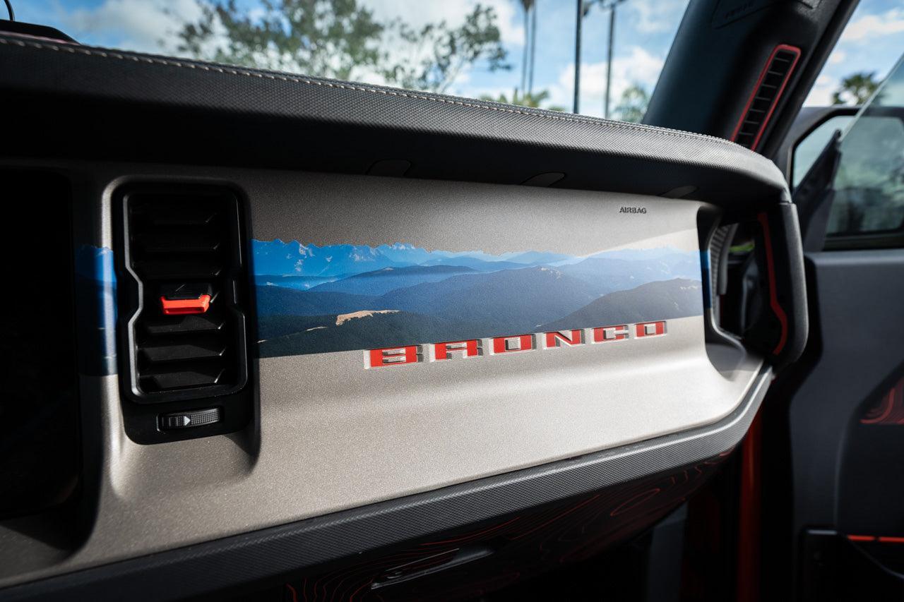 Infinity Landscape 3 Piece Dash Kit (Printed Series) - 2021+ Bronco - 21BROINFINITEDASH-DR1-21BROINFINITEDASH-MTN1-21BROINFINITEDASH-DR2-21BROINFINITEDASH-SD1-21BROINFINITEDASH-BC1-  DRIVEN - 26
