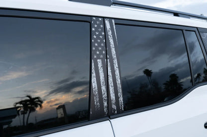 American Flag B Pillar Overlays - 2024+ Land Cruiser / GX 550 - 24LC250BPILLAR-ARG-24LC250BPILLAR-CBNG-24LC250BPILLAR-CG-  DRIVEN - 1