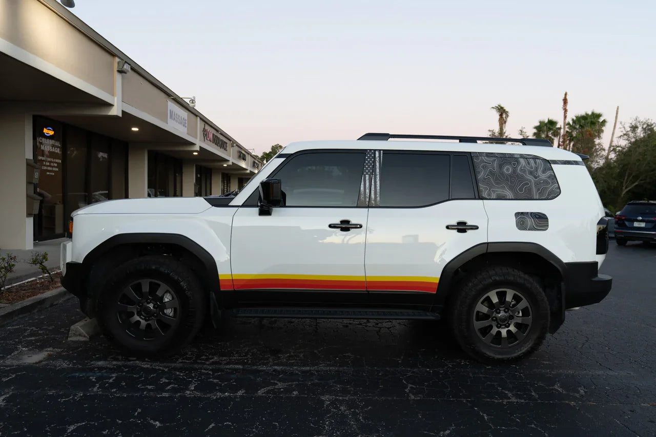 Topographic Rear Trim Overlays (6pcs) - 2024+ Land Cruiser / GX 550 - 24LC250RTRIM6PC-WH-24LC250RTRIM6PC-ARG-24LC250RTRIM6PC-CBNG-24LC250RTRIM6PC-CG-24LC250RTRIM6PC-DS-  DRIVEN - 4