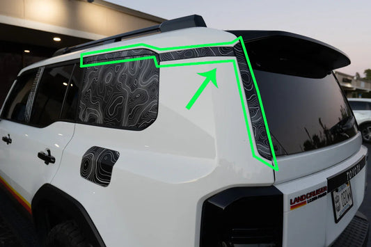 Topographic Rear Trim Overlays (6pcs) - 2024+ Land Cruiser / GX 550 - 24LC250RTRIM6PC-WH-24LC250RTRIM6PC-ARG-24LC250RTRIM6PC-CBNG-24LC250RTRIM6PC-CG-24LC250RTRIM6PC-DS-  DRIVEN - 1