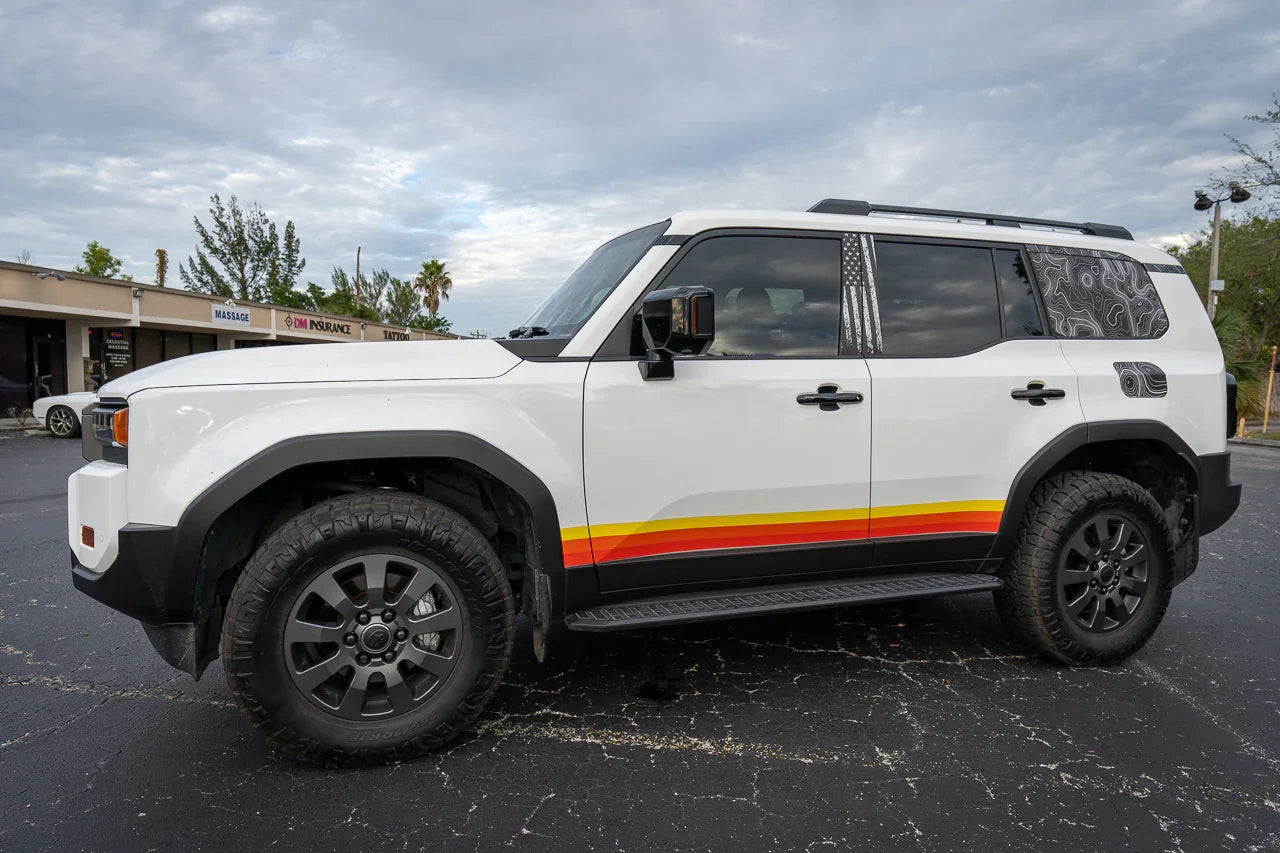 American Flag B Pillar Overlays - 2024+ Land Cruiser / GX 550 - 24LC250BPILLAR-ARG-24LC250BPILLAR-CBNG-24LC250BPILLAR-CG-  DRIVEN - 5