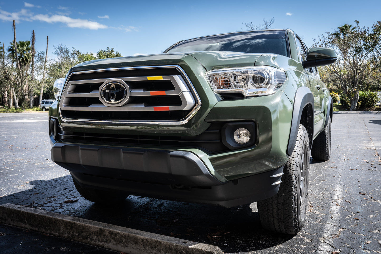 TRD Style Heritage Tri Bar Grille Overlays - 2016-2023 Tacoma - 16TACONCOGRSINGLE-TRI-  DRIVEN - 1