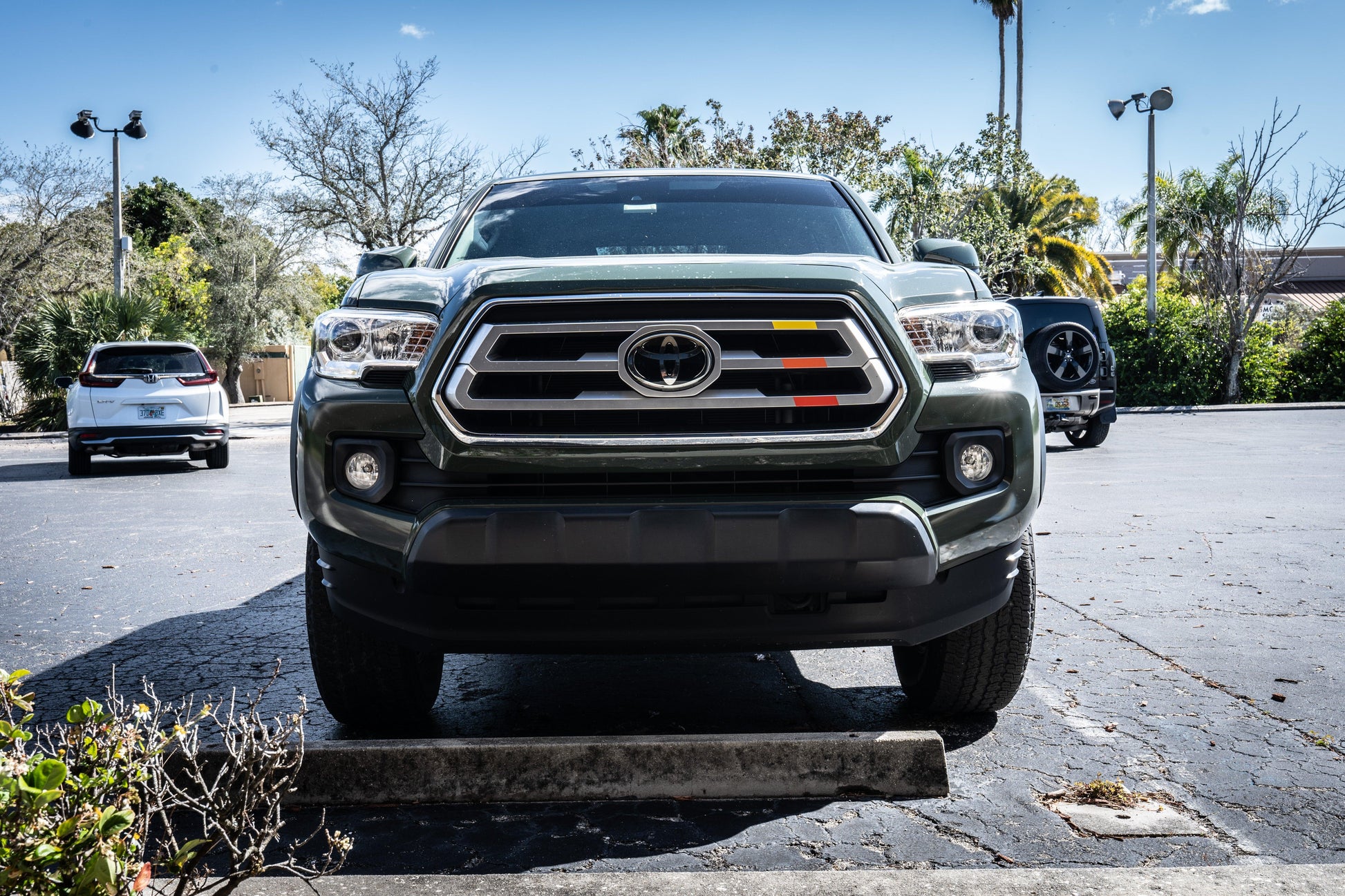 TRD Style Heritage Tri Bar Grille Overlays - 2016-2023 Tacoma - 16TACONCOGRSINGLE-TRI-  DRIVEN - 3