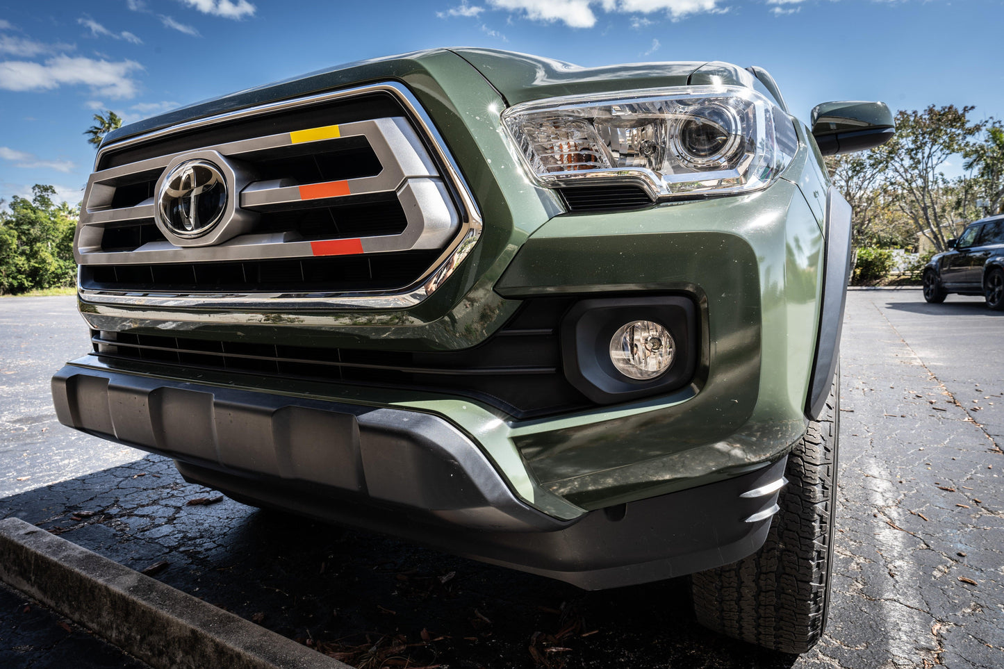TRD Style Heritage Tri Bar Grille Overlays - 2016-2023 Tacoma - 16TACONCOGRSINGLE-TRI-  DRIVEN - 4
