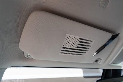 Sun Visor Airbag Label Distressed American Flag Overlays - 2016-2023 Tacoma - 16TACOAIRBAG-DAF-16TACOAIRBAG-DAFTBL-16TACOAIRBAG-DAFTRL-  DRIVEN - 1