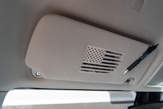 Sun Visor Airbag Label Distressed American Flag Overlays - 2016-2023 Tacoma - 16TACOAIRBAG-DAF-16TACOAIRBAG-DAFTBL-16TACOAIRBAG-DAFTRL-  DRIVEN - 1