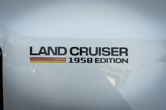 1958 Press Release Style Rear Fender Vinyl Decal Kit (Pair) - 2024+ Land Cruiser 1958 - 24LC250-RFEN-1958-  DRIVEN - 1