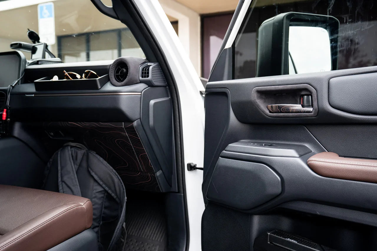 Topographic Interior Door Handle Overlays - 2024+ Land Cruiser - 24LC250-IDH-TP.WH-24LC250-IDH-TP.JA-24LC250-IDH-TP.HB-24LC250-IDH-TP.VB-24LC250-IDH-TP.AG-  DRIVEN - 4