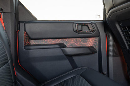 Topo Rear Interior Upper Door Card Insert Overlays (Printed Series) - 2021+ Bronco 4 Door - 21BRNINTDRRU-TPAMBL-21BRNINTDRRU-TPA51L-21BRNINTDRRU-TPAZL-21BRNINTDRRU-TPCGL-21BRNINTDRRU-TPCBNL-  DRIVEN - 7