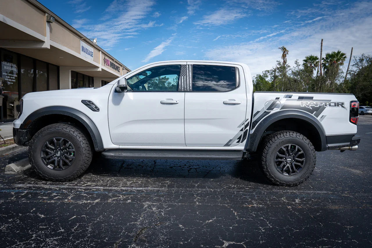 American Flag B Pillar Overlays - 2024+ Ranger - 24RANGERBPILLAR4PT-AFBW-24RANGERBPILLAR4PT-AFTBL-24RANGERBPILLAR4PT-AFTRL-24RANGERBPILLAR4PT-AFTGR-  DRIVEN - 2