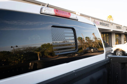 American Flag Rear Window Overlay - 2024+ Ranger w/ Small Center Rear Window - 24RANGERRW-FL-  DRIVEN - 4