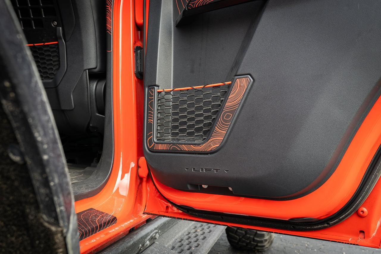 Topo Rear Door Net Trim Overlay Kit (Printed Series) - 2021+ Bronco - 21BRNFTNET-TPAMBL-21BRNFTNET-TPA51L-21BRNFTNET-TPAZL-21BRNFTNET-TPCGL-21BRNFTNET-TPCBNL-  DRIVEN - 1