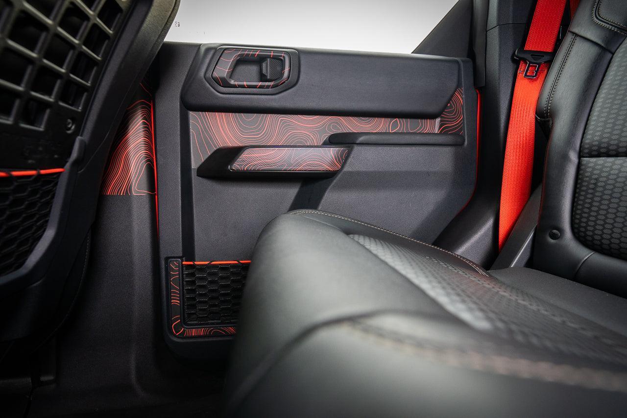 Topo Rear Door Net Trim Overlay Kit (Printed Series) - 2021+ Bronco - 21BRNFTNET-TPAMBL-21BRNFTNET-TPA51L-21BRNFTNET-TPAZL-21BRNFTNET-TPCGL-21BRNFTNET-TPCBNL-  DRIVEN - 7