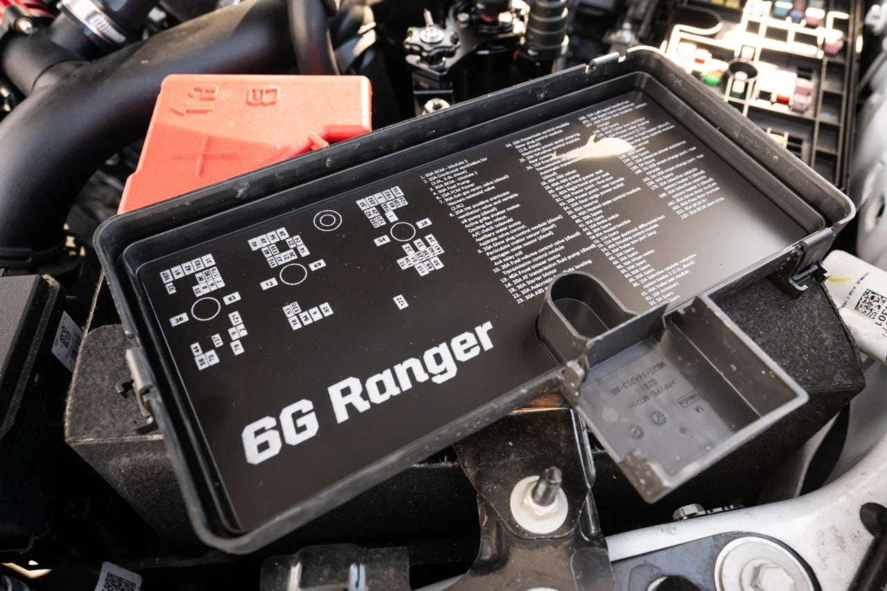Acrylic Laser Series Fuse Box Lid Label Plate - 2024+ Ranger - 24RANGERHDFUSE-LASER-  DRIVEN - 1