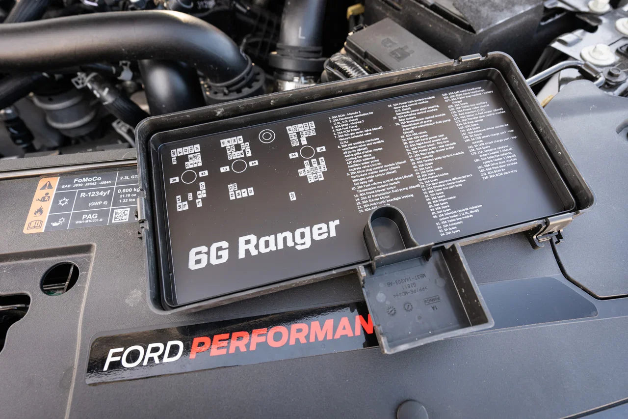 Acrylic Laser Series Fuse Box Lid Label Plate - 2024+ Ranger - 24RANGERHDFUSE-LASER-  DRIVEN - 2