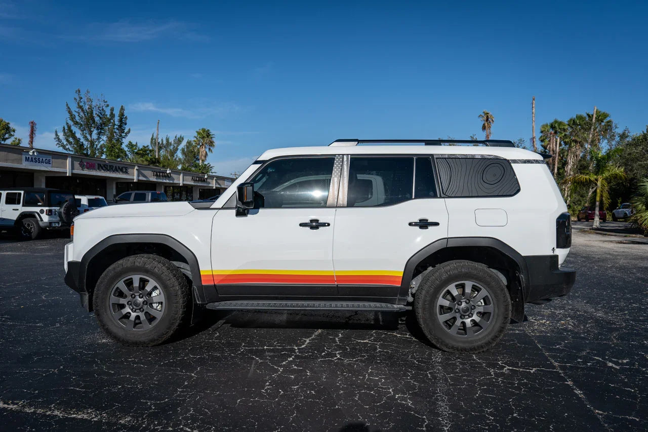 Topographic Rear Window Overlay V2 - 2024+ Land Cruiser - 24LCRWINTP-MB-24LCRWINTP-GB-24LCRWINTP-GD-24LCRWINTP-RD-24LCRWINTP-WH-  DRIVEN - 3