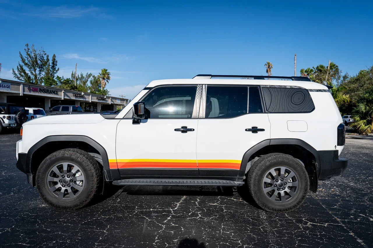 Topographic Rear Window Overlay V2 - 2024+ Land Cruiser - 24LCRWINTP-MB-24LCRWINTP-GB-24LCRWINTP-GD-24LCRWINTP-RD-24LCRWINTP-WH-  DRIVEN - 4