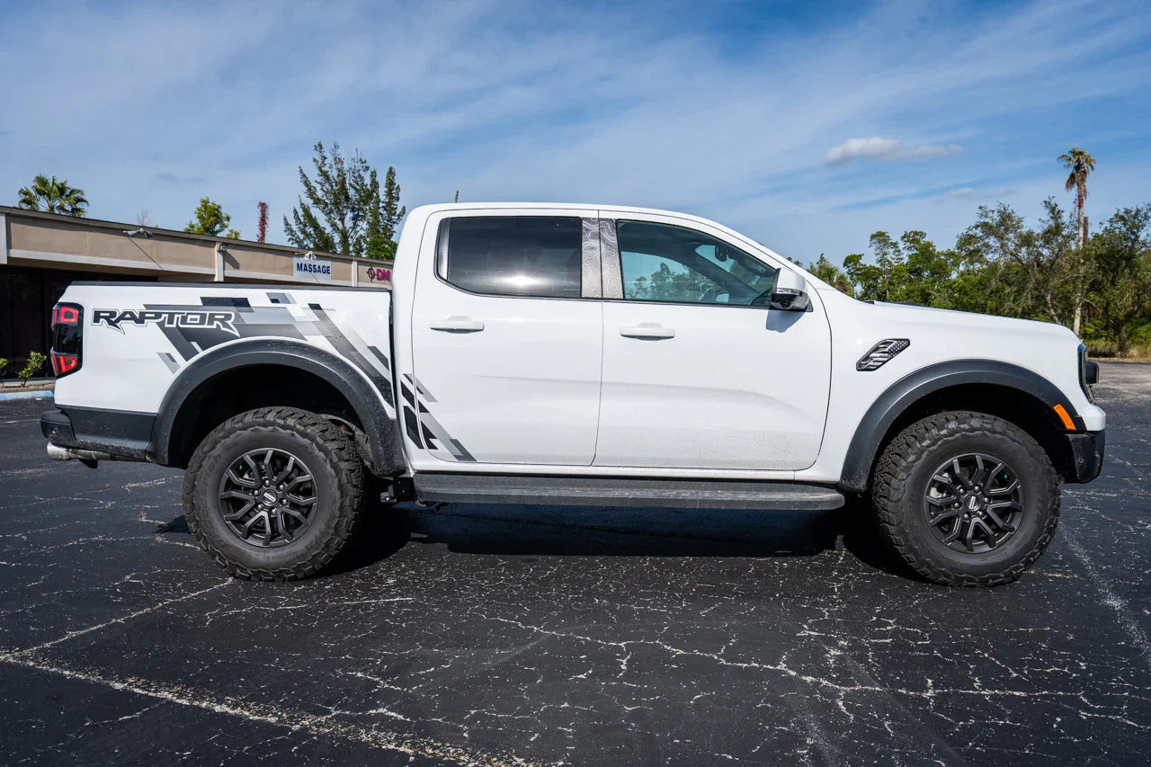American Flag Fender Vent Overlays - 2024+ Ranger Raptor - 24RANGERRW-FENFL-BW-24RANGERRW-FENFL-CODE-  DRIVEN - 8