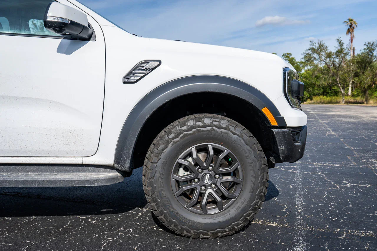 American Flag Fender Vent Overlays - 2024+ Ranger Raptor - 24RANGERRW-FENFL-BW-24RANGERRW-FENFL-CODE-  DRIVEN - 9
