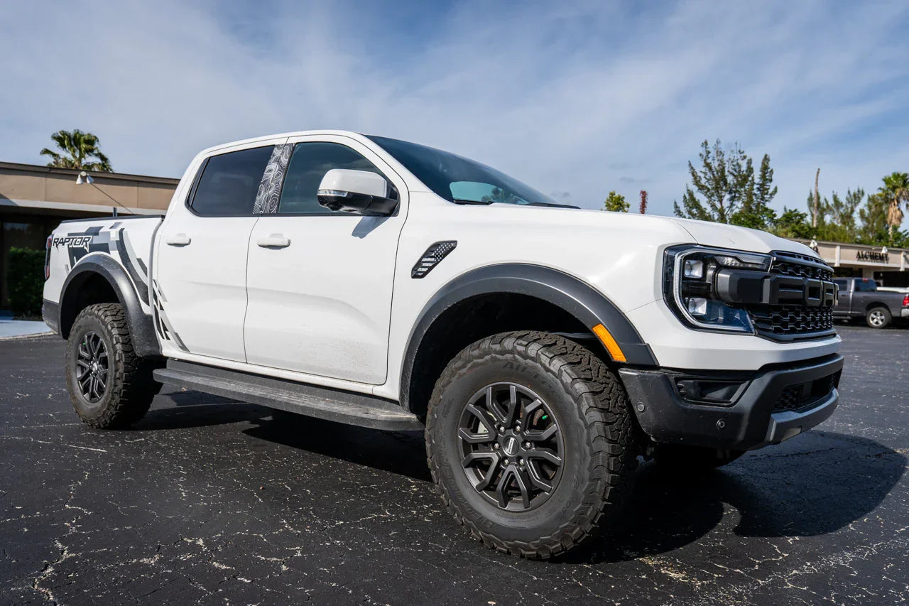 American Flag Fender Vent Overlays - 2024+ Ranger Raptor - 24RANGERRW-FENFL-BW-24RANGERRW-FENFL-CODE-  DRIVEN - 11